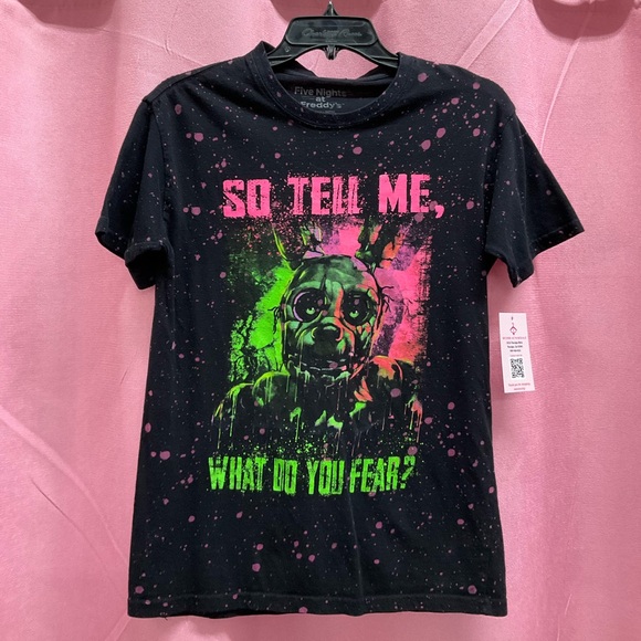 Five Nights At Freddy’s Black TShirt Sz XS - Picture 1 of 2